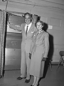 Greenwich Prints: Prescott Bush Posing with Wife