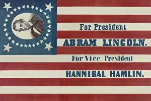 Democrat Prints: For President, Abraham Lincoln. For vice president, Hannibal Hamlin