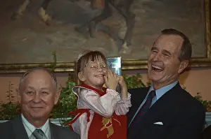 President Bush and Jessica McClure