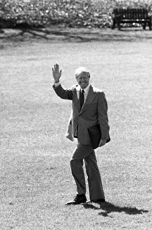 President Carter Waving as He Walks