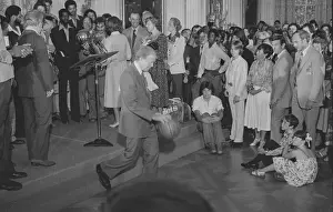 President Carter Welcomes NBA Champions The Washington Bullets