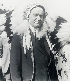 Deadwood Prints: President Coolidge Dressed as Indian