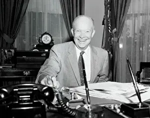 President Dwight Eisenhower at His Desk