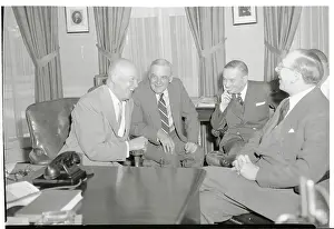 President Dwight Eisenhower and John Foster Dulles with British Leaders