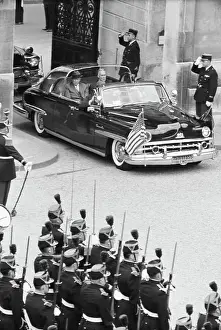 Palais De Lelysee Prints: President Eisenhower in Automobile