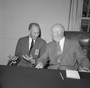 George B Prints: President Eisenhower Chatting with George Kistiakowsky