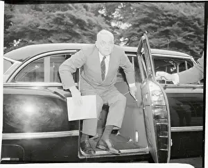 President Eisenhower Getting Out of a Car