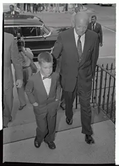 Gettysburg Prints: President Eisenhower and His Grandson Walking to Church