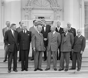 Robert Houghwout Jackson Prints: President Eisenhower Hosting Supreme Court Members