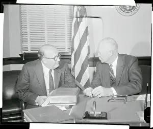 Gettysburg Prints: President Eisenhower with Leonard Hall