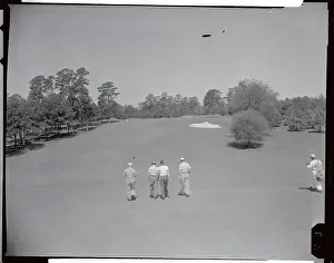 Augusta Prints: President Eisenhower Playing a Round of Golf with Friends