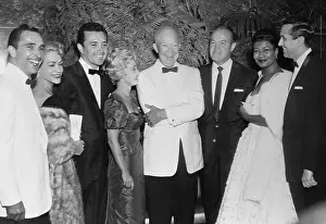 President Eisenhower Posing with Celebrities