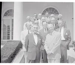 Johns Prints: President Eisenhower Posing with Colleagues