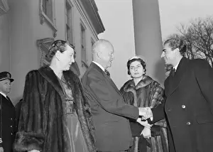 President Eisenhower Shaking Hands With Reza Pahlevi