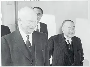 President Eisenhower with Shigeru Yoshida