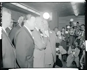 President Eisenhower Speaking with Colleagues