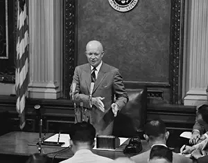 President Eisenhower Speaking at a News Conference