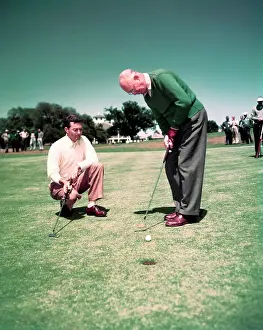 Augusta Prints: President Eisenhower Standing with Friends on Golf Course