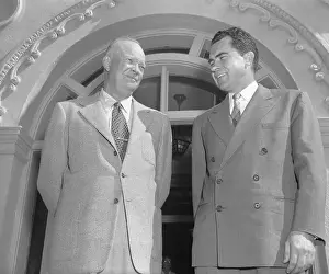 President Eisenhower Talking With Richard Nixon