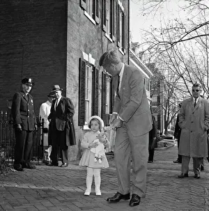 President-Elect Kennedy With Daughter Caroline