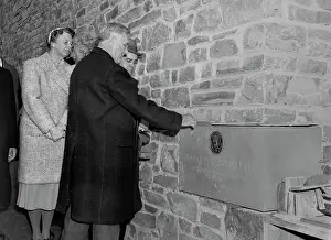 Franklin D Prints: President FDR Laying the Cornerstone for the Franklin D