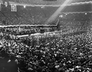 President FDR Speaking in Madison Square Garden
