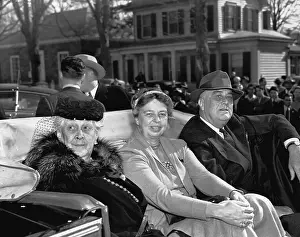 Hyde Park Prints: President Franklin D. Roosevelt, his wife and mother In Hyde Park, NY