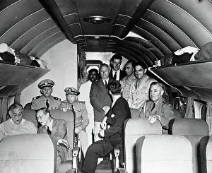 US President Franklin D Roosevelt and Passengers in Aircraft