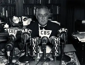 Hyde Park Prints: President Franklin D. Roosevelt During Radio Broadcast
