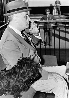 Vehicle Seat Prints: US President Franklin D. Roosevelt Riding a Train with His Dog Fala