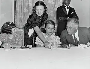 Warm Springs Prints: President Franklin D. Roosevelt Talking with Polio Patients