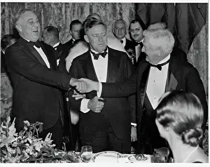 Democrat Prints: US President Franklin D. Roosevelt and Vice President John N. Garner Shaking Hands