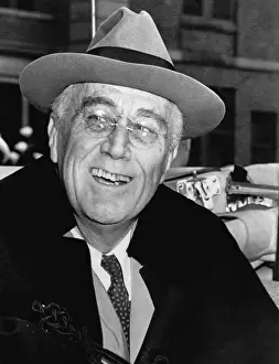 Fedora Prints: President Franklin Delano Roosevelt Smiling