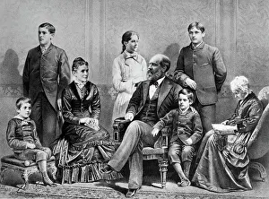 President Garfield Family Portrait/Litho
