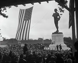 Honor Prints: President Harding Dedicating Large Statue