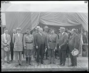 Harding Prints: President Harding with Military Officers and Governors