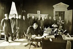 Harding Prints: President Harding Signing Clapper-Volstead Act
