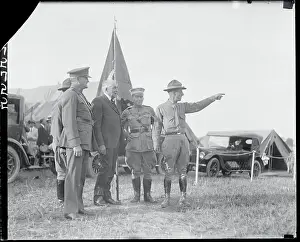 Harding Prints: President Harding on Tour with Military Officers