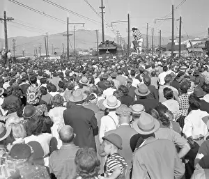 President Harry S. Truman Addressing Crowd