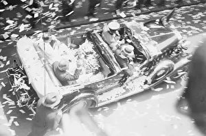 Governor Prints: President Hoover Driving Through Ticker Tape Parade