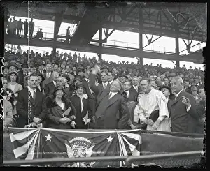 President Hoover Throwing Out First Baseball