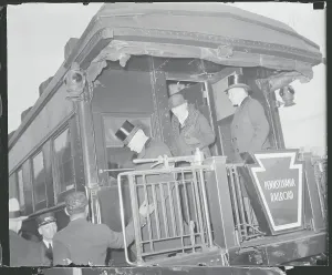 Northampton Prints: President Hoover and Wife Arriving