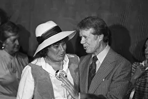 President Jimmy Carter Having Conversation with Bella Abzug