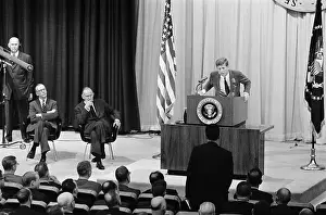 Seal Prints: President John F. Kennedy Answering Questions