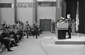 President John F. Kennedy Answering Questions