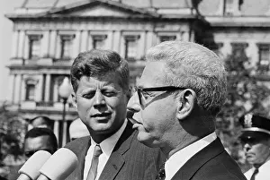 Arthur J Prints: President John F. Kennedy with Arthur Goldberg