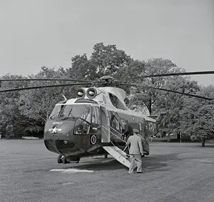 Helicopter Prints: President John F. Kennedy Boarding Helicopter