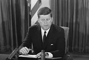President John F. Kennedy at His Desk