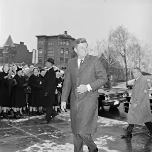 President John F. Kennedy Leaving Church
