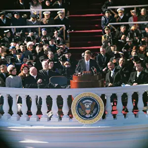 President John F. Kennedy Makes Inauguration Speech